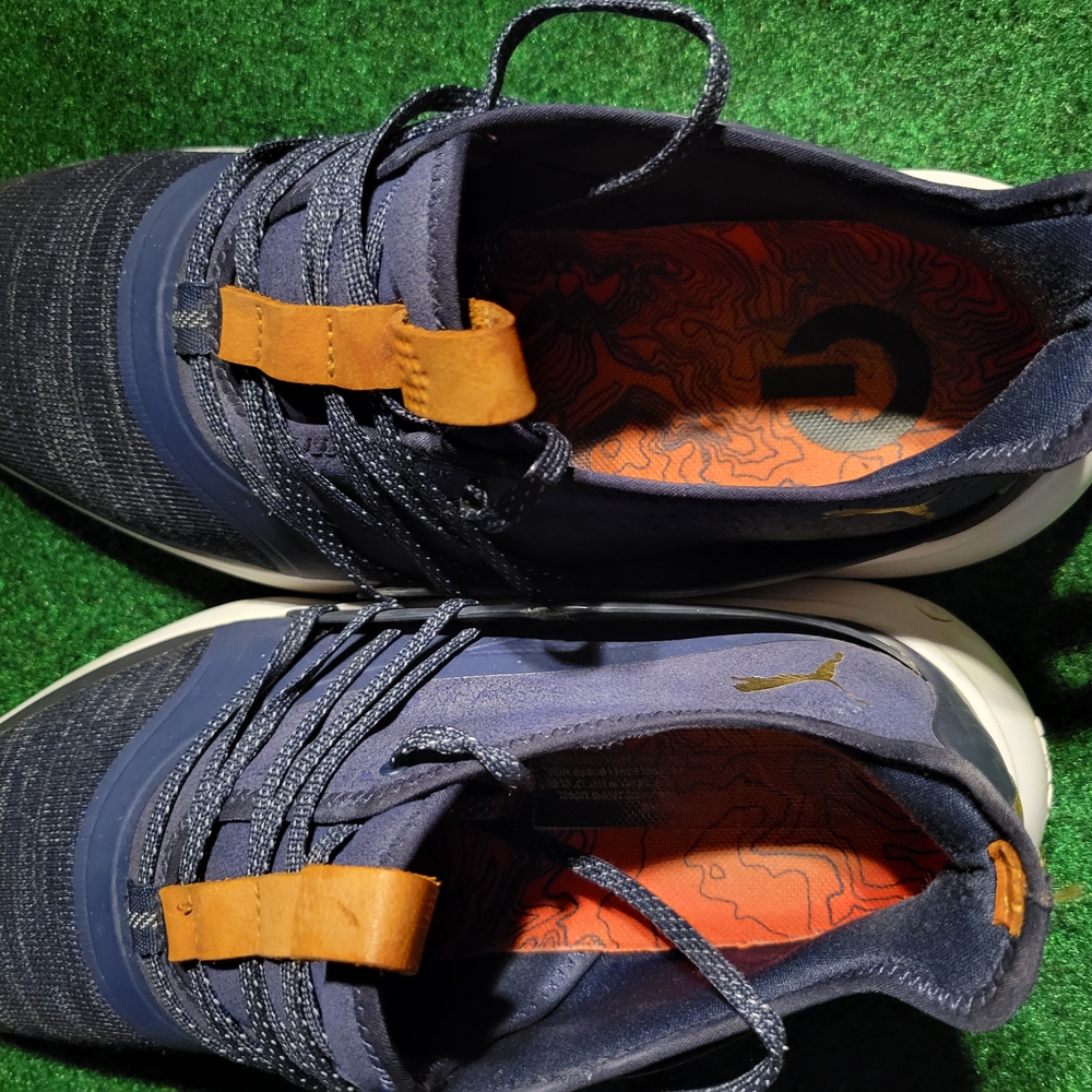 Puma Blue and Brown Ignite Golf Shoes